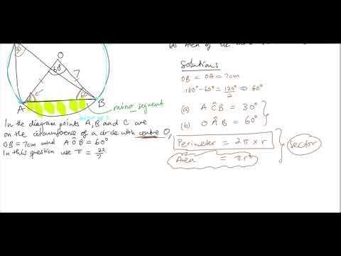 Circle Theorems & Sector of a Circle: Q23 June 2018 Zimsec Maths O'level