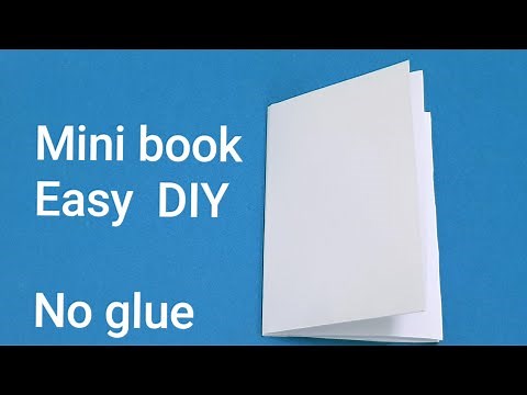 How to make a 8 page MINI BOOK with 1 sheet of paper, no glue, very easy