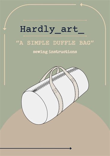 Printable Duffle Bag Sewing Pattern PDF. Beginner & Intermediate Sewing Project | DIY Travel Bag With Step-by-step Diagrams and Instructions - Etsy