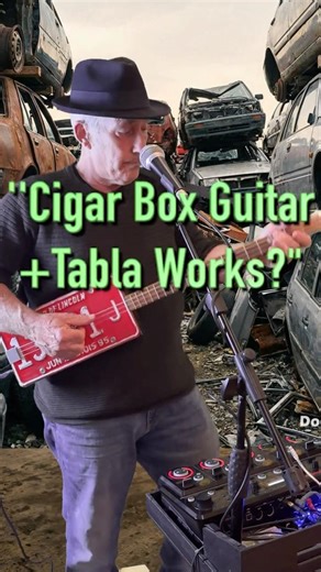 Cigar Box Guitar + Tabla Does This Work?🔥 #shorts