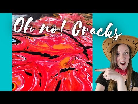 What causes CRACKS in acrylic pouring and how to avoid or fix it