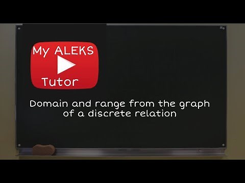 ALEKS | Domain and range from the graph of a discrete relation
