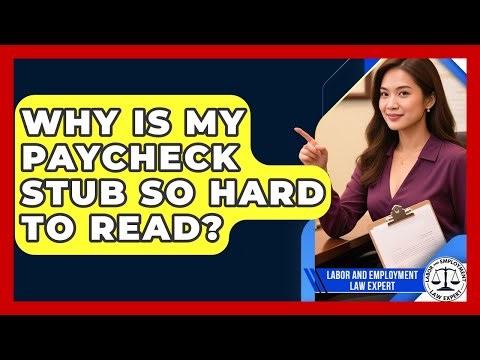 Why Is My Paycheck Stub So Hard To Read? - Labor and Employment Law Expert