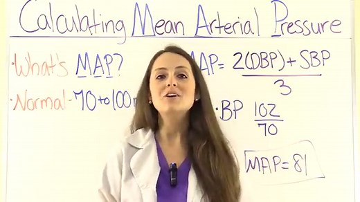 Mean Arterial Pressure Calculation (MAP) Nursing