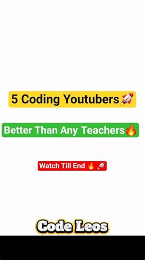 5 YouTubers Who Will Make You a Coding PRO in 2025 🚀💻 #shorts #students #coding #skills #learning