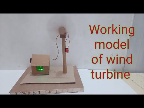 How to make working model of wind turbine from cardboard and paper/Wind mill school project/exhibi