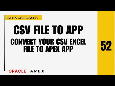 APEX 52: Create Oracle APEX App from CSV file in Minutes | Interactive Report, Faceted Search & PWA