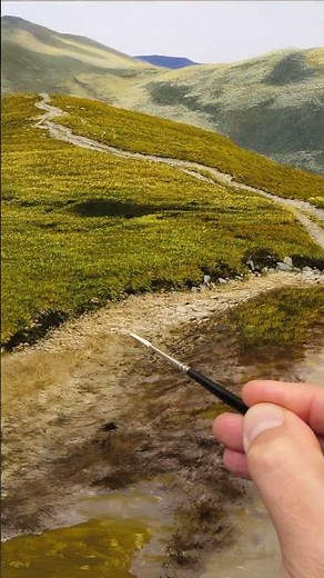 Painting a Hyper-Realistic Path #satisfying #art #artlessons