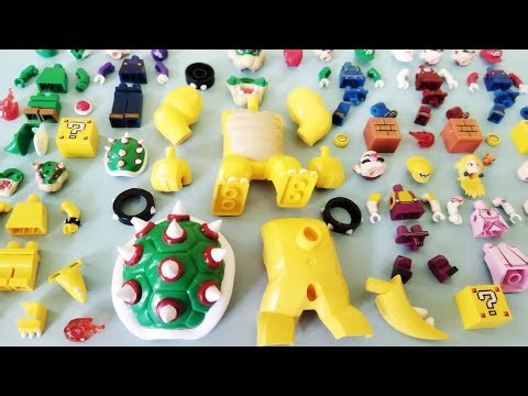 LEGO SUPER MARIO BROSS LUIGI, BIG KOOPA, KINOPIO, YOSHI, WARIO, PRINCES PEACH | Unofficial lego