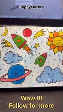 Making doodles of space stuff was never so easy before comment a “❤️” if you have tried this now