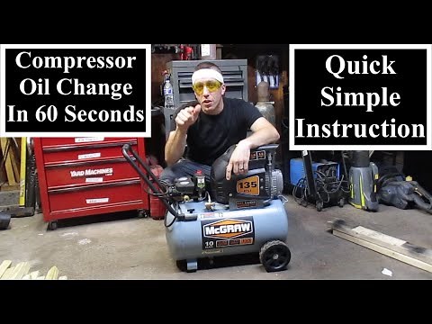 Air Compressor Oil Change For Beginners