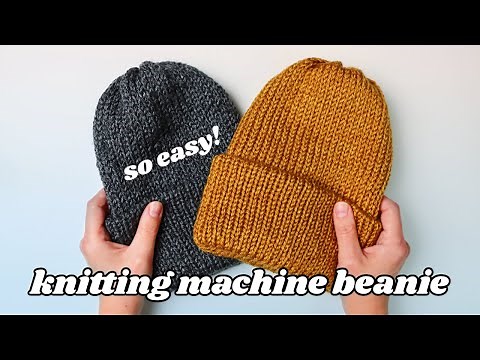 Knitting Machine Beanie Pattern (Easy!)