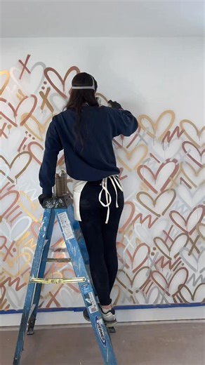 COREY PAIGE • Artist & Muralist on Instagram: "My first time painting an ALL-metallic bedroom mural ✨ I wasn’t sure how this was going to turn out, but I’m obsessed… and it looks like you are too 👀 Let me know what you think in the comments, and watch until the end for a sneak peek reaction 🤍👇🏼"