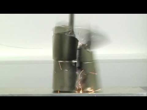 Super-strong neodymium magnets smashing and exploding