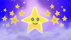 4K looped motion background featuring animated stars in a cartoon style, creating a whimsical and dynamic wallpaper effect