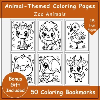 Printable Animal-Themed Coloring Pages for Kids | Cute Zoo Animals to Color
