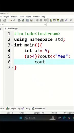 Ternary Operator in C++ | C++ Conditional Operator | One Line if-else | Programming Shorts | Coding