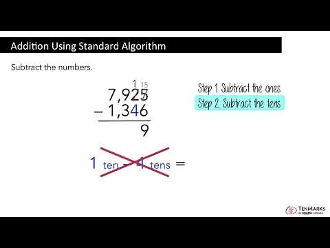 Subtraction Using Standard Algorithm: 4.NBT.4
