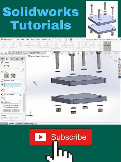 Exploded view in Solidworks | How to make exploded view in Solidworks #solidworks