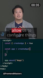 7.4K views · 131 reactions |  Hello, Vue.js! Displaying Your First Message Join Ben Hong to learn Vue, one of the most popular and approachable JavaScript frameworks! Get hands-on experience building with flexible components using directives, props, lifecycle hooks, and slots. https://frontendmasters.com/courses/vue-fundamentals/?utm_source=social&utm_medium=facebook&utm_campaign=vueApp #VueJS #Vue #WebDev #Programming #Coding #LearnToCode | Frontend Masters | Facebook