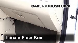 Interior Fuse Box Location: 2012 Ford Escape Limited 3.0L V6 FlexFuel