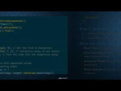How to Organize Google Sheets by Prefix with Apps Script