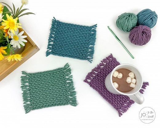 Easy Mug Rug - Free Crochet Pattern | Jo to the World Creations