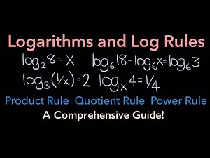 Logarithms and Log Rules — Everything You Need To Know For Pre-Calculus!