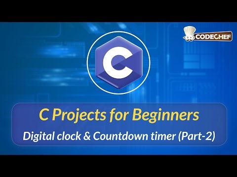 Digital clock & Countdown timer (Part-2) | C Projects for Beginners