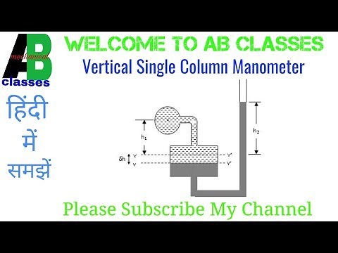vertical single column manometer and its derivation