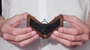 Thin Rotating Walnut Ring Box: Handmade Proposal Box - Etsy Australia