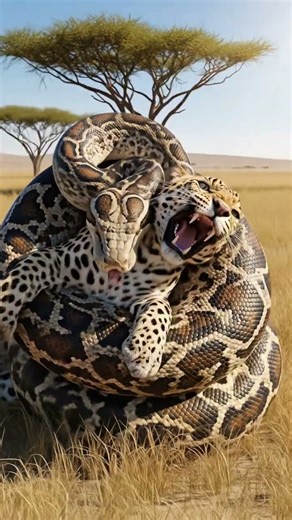 African Rock Python vs Leopard: Epic Battle for Survival!
