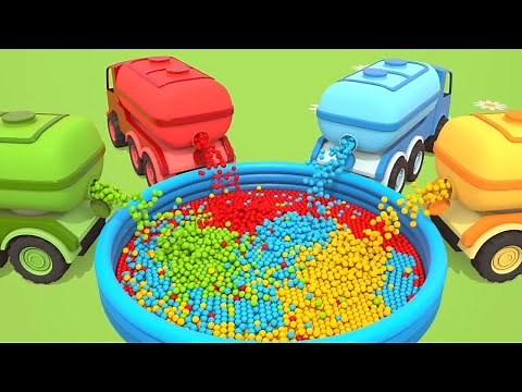 Learn colors for kids with Helper Cars! Car cartoons full episodes. Kids learning videos & animation