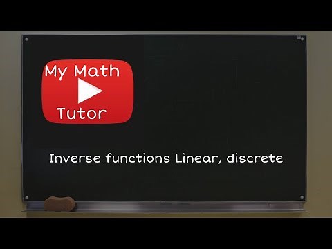 ALEKS | Inverse functions: Linear, discrete