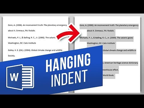 How to Do a Hanging Indent in Word | How to Format a Bibliography in APA Style | References in Word