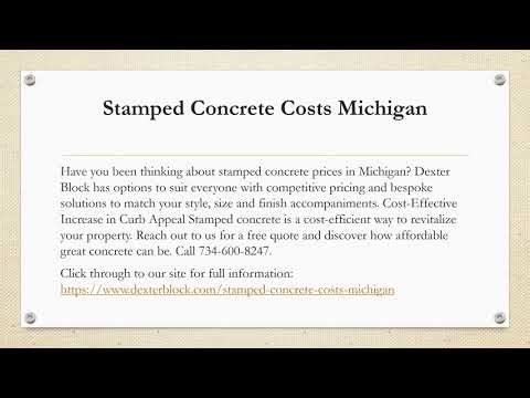 Stamped Concrete Costs Michigan