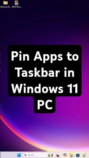Pin Apps to Taskbar in Windows 11 PC or Laptop