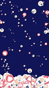 Motion Graphic of Facebook background with like icons | Free Stock Video Footage