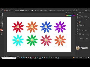 Step by Step Flower Design in Adobe Illustrator | Simple Vector Flowers Tutorial