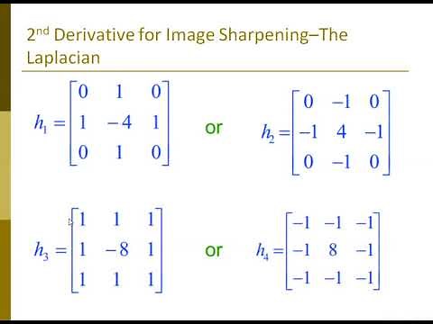 Sharpening Spatial Filters