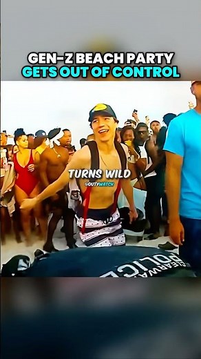 Gen-Z Beach Party Gets Out of Control 😳