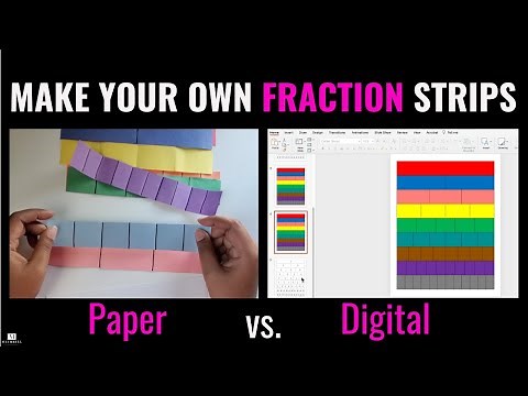 Elementary Math Resources | Make Fraction Strips for Grade 3 or Grade 4 Math Students