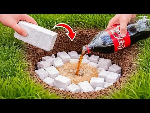 Pour Coca-Cola and Styrofoam down a Hole! You Won’t Believe This Insane Secret! | Creation Invention