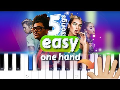 5 Songs for beginners anyone can play with 1 hand | 100% SUPER EASY PIANO TUTORIAL