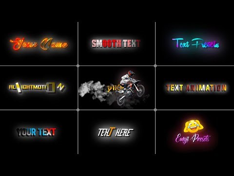 Alight Motion Presets Pack | 15 Best Text Animations !!