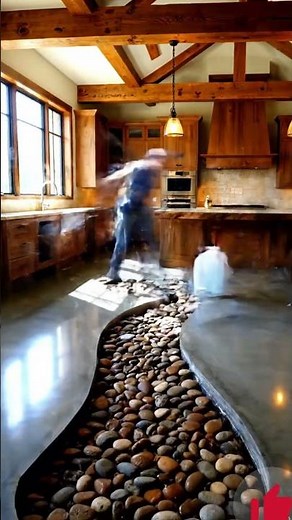 Epic Resin River Floor Transformation | Time-Lapse Kitchen Makeover with LED Glow