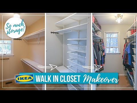 Walk In Closet DIY Makeover | Master Closet Organization | Ikea Boaxel Closet Transformation