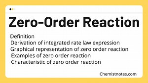 Zero order reaction: Definition, integrated rate law, characteristics, and examples - Chemistry Notes