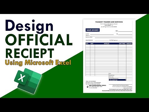 Creating Professional Official Receipt with Template for free download