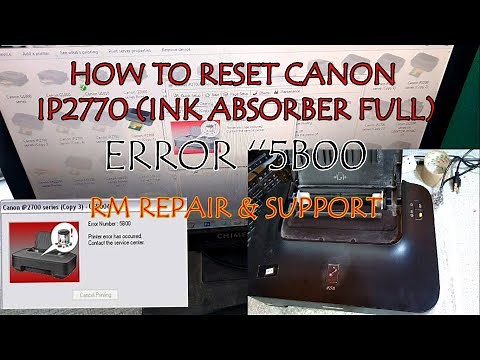 CANON IP2770 INK ABSORBER FULL (Easy FIX)